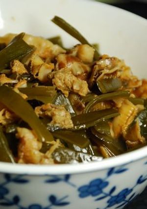 茎わかめとホタテ貝ひもの煮物-レシピのメイン写真