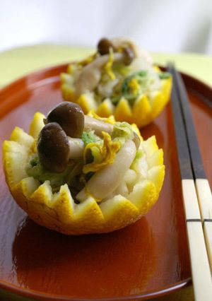 薬膳★しめじと白菜のおひたし 菊花の香り-レシピのメイン写真
