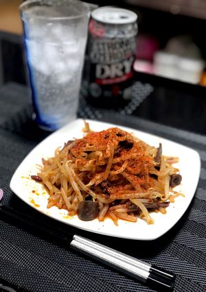 節約糖質制限★もやしとイカの缶詰おつまみ-レシピのメイン写真