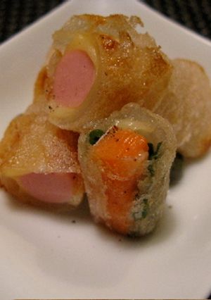 魚肉ソーセージとチーズの揚げ春巻き★-レシピのメイン写真
