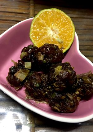 レンチン肉団子カボス醤油-レシピのメイン写真