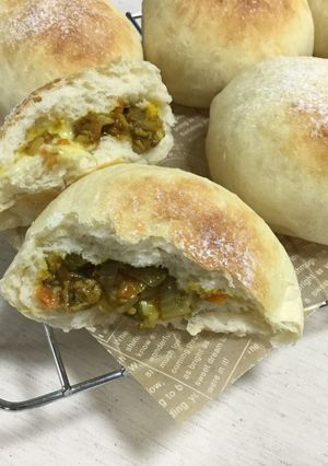 簡単♪ポリ袋で「チーズカレーパン」-レシピのメイン写真