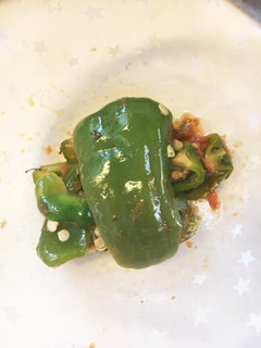 タネごと食べれる!レンチン梅ピーマン☆-レシピのメイン写真