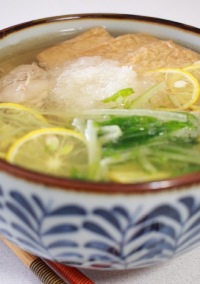 鶏肉とすだちのはりはりうどん-レシピのメイン写真