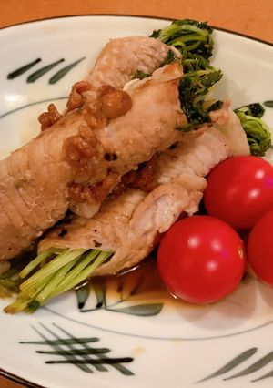 豆苗の豚ロース巻-レシピのメイン写真