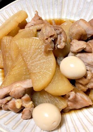 大根&うずら卵&鶏肉煮-レシピのメイン写真