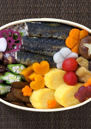 イワシの塩焼き弁当　献立例-レシピのメイン写真