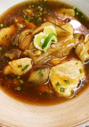鶏肉と茄子の治部煮【改訂版】-レシピのメイン写真