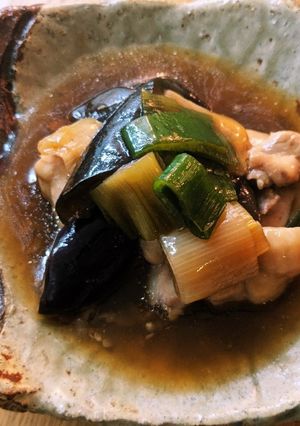 鶏となす　白ネギの和風煮-レシピのメイン写真