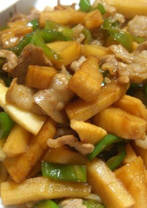 筍と豚肉とピーマンの炒め物-レシピのメイン写真