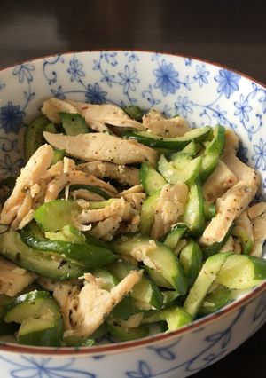 きゅうりとサラダチキンで簡単おかず-レシピのメイン写真