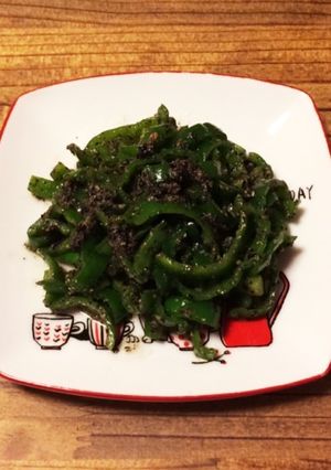 黒すり胡麻でピーマンのナムル-レシピのメイン写真