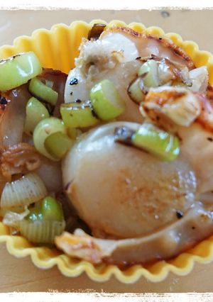 お弁当に☆レモン風味のネギほたてソテー-レシピのメイン写真