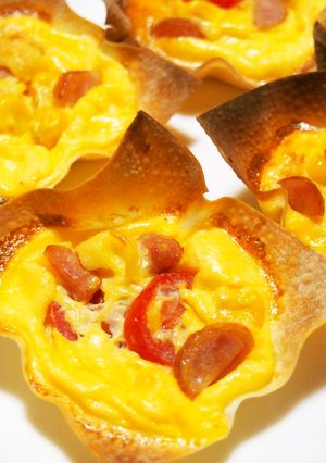 シュウマイの皮で簡単！キッシュ♪-レシピのメイン写真