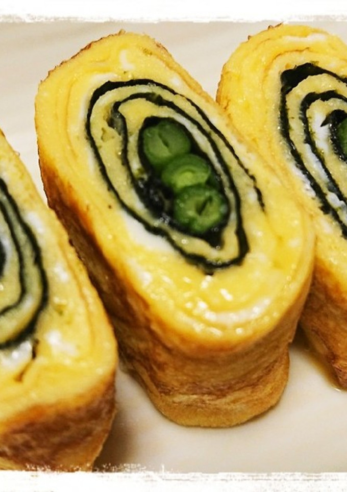 いんげん入りのり巻き卵焼き☆お弁当に-レシピのメイン写真