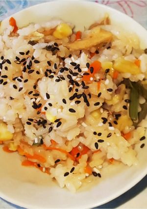 炊飯器で簡単♪栗ご飯　栗山菜おこわ-レシピのメイン写真