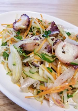 さっぱり⭐タコと香味野菜のマリネサラダ-レシピのメイン写真