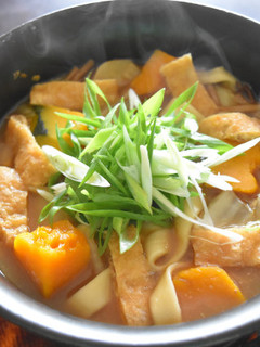 油揚げメインのお肉なしほうとう-レシピのメイン写真