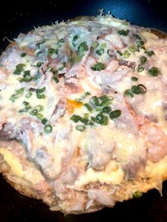 簡単!糖質控えめ!お好み焼きピザ-レシピのメイン写真