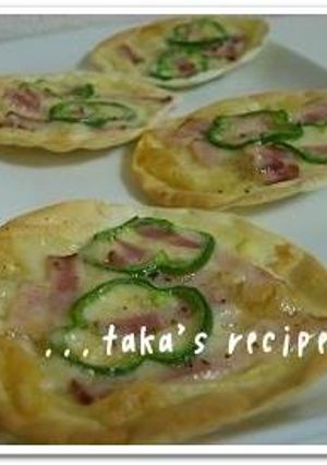 あまった餃子の皮で♪ぱりぱりピザ♪-レシピのメイン写真