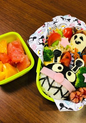 保育園 ハロウィン弁当 バイキンマン-レシピのメイン写真