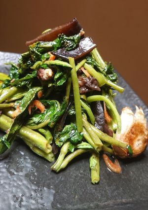 空芯菜とキクラゲの炒めもの-レシピのメイン写真