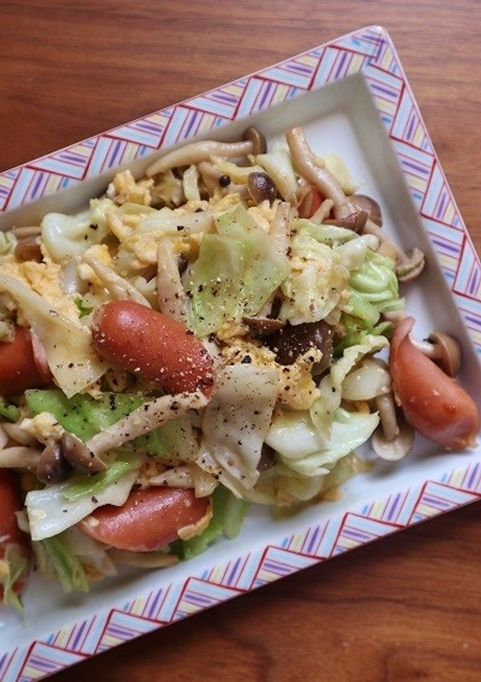 10分で完成♪ウインナーと野菜の炒めもの-レシピのメイン写真