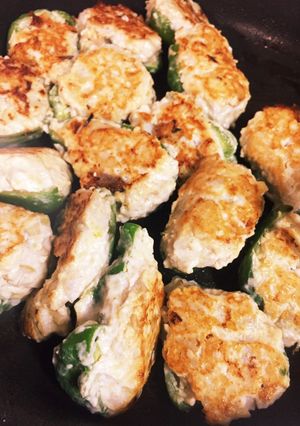 シャキシャキ蓮根入りピーマンの肉詰め-レシピのメイン写真