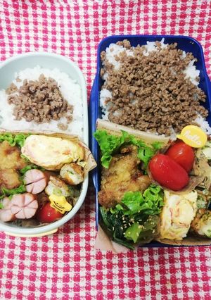 野球少年&パパ弁当♡そぼろ9/29-レシピのメイン写真