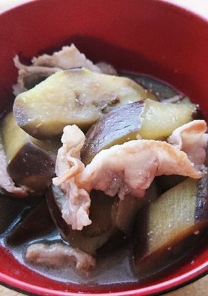 茄子大量消費♪焼き茄子豚汁♪-レシピのメイン写真