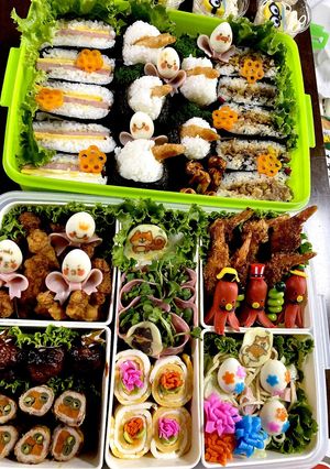 2019運動会　お弁当6人前　キャラ弁-レシピのメイン写真