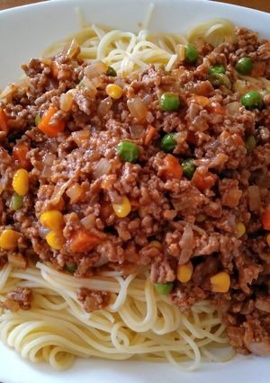 休日のミートソースパスタ-レシピのメイン写真