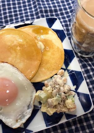 豆乳でパンケーキ-レシピのメイン写真