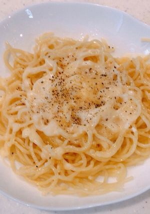 レンジで簡単、蒸し麺でチーズパスタ-レシピのメイン写真