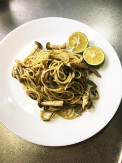 バジル すだち キノコ パスタ-レシピのメイン写真