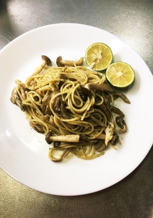 バジル すだち キノコ パスタ-レシピのメイン写真