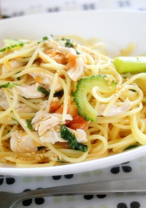 ささみと梅のパスタ~夏バージョン~-レシピのメイン写真