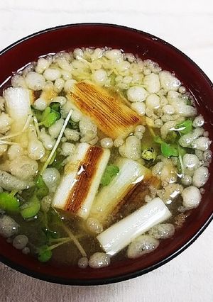 シンプル!焼きねぎの味噌汁-レシピのメイン写真