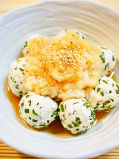 ✿生姜風味☆鶏団子のおろしポン酢のせ✿-レシピのメイン写真