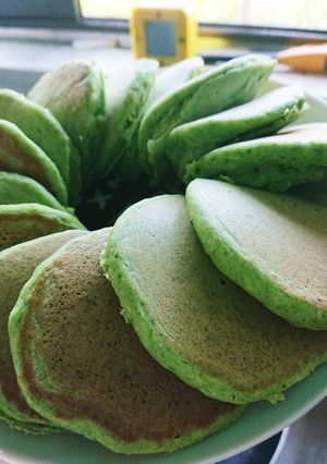 グリーンピースとほうれん草のパンケーキ-レシピのメイン写真