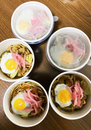 運動会　焼きそば　うずらの卵-レシピのメイン写真