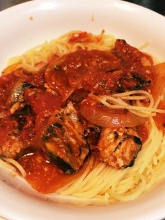 トマトパスタ(サバ缶)-レシピのメイン写真