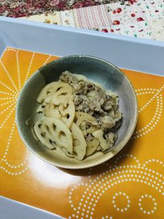 柿酢の牛肉とレンコン炒め煮-レシピのメイン写真