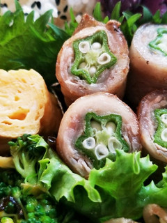 お弁当に✨豚バラ肉のオクラ巻き-レシピのメイン写真