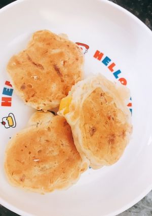 お好み焼き風パンケーキ 離乳食後期-レシピのメイン写真
