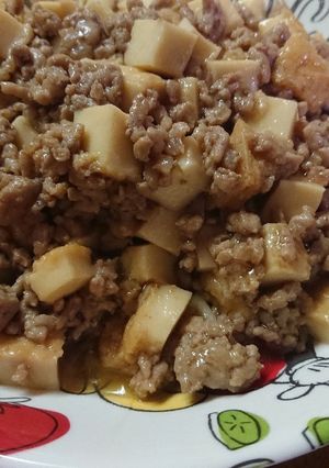 厚揚げと挽肉の炒め物-レシピのメイン写真