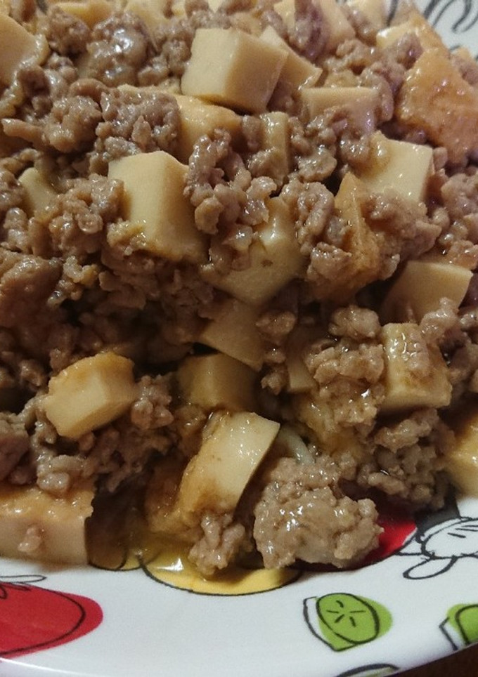 厚揚げと挽肉の炒め物-レシピのメイン写真