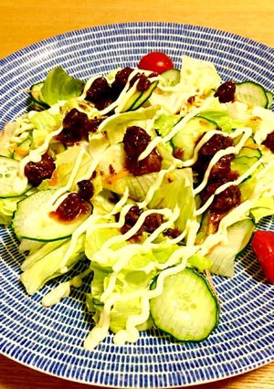 牛タン仙台ラー油がドレッシングのサラダ☆-レシピのメイン写真