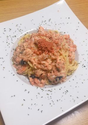 簡単!秋鮭のクリームパスタ-レシピのメイン写真