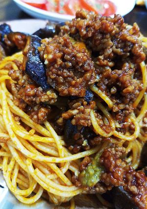 なすのボロネーゼパスタ-レシピのメイン写真